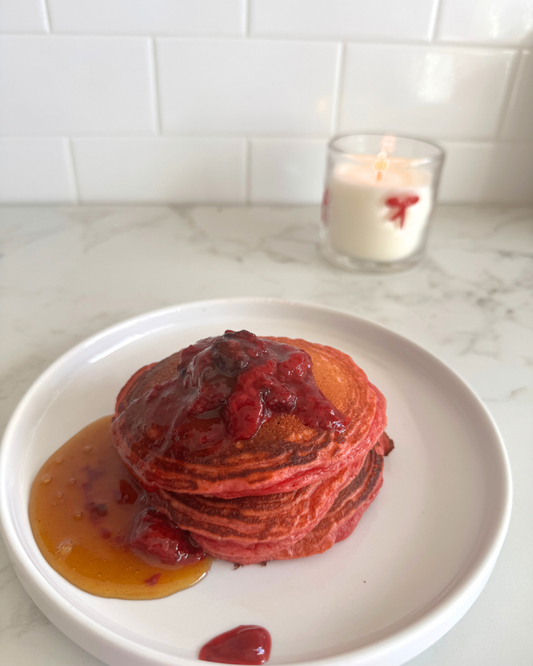 Pink Protein Pancakes